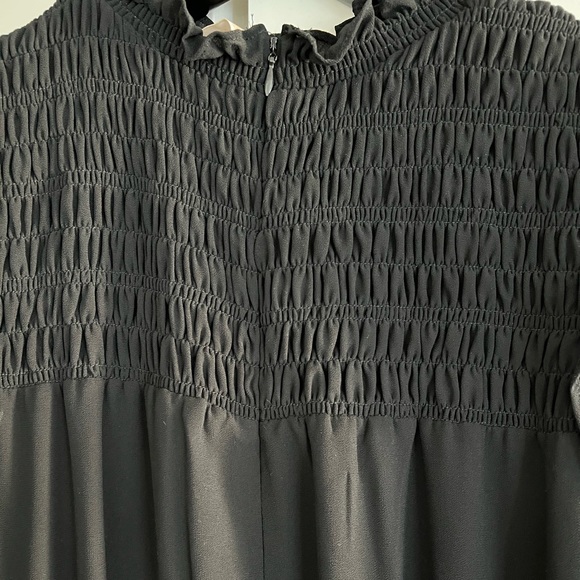 MICHAEL Michael Kors Black Midi Dress w/ Embellished Waist - Picture 6 of 7